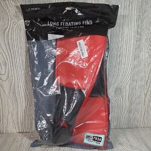 FINIS Long Floating Swim Fins Red/Black Adult Size XL NEW